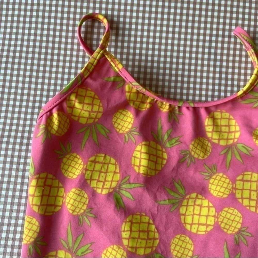 Crewcuts pineapple print‎ swimsuit. Girl size 10